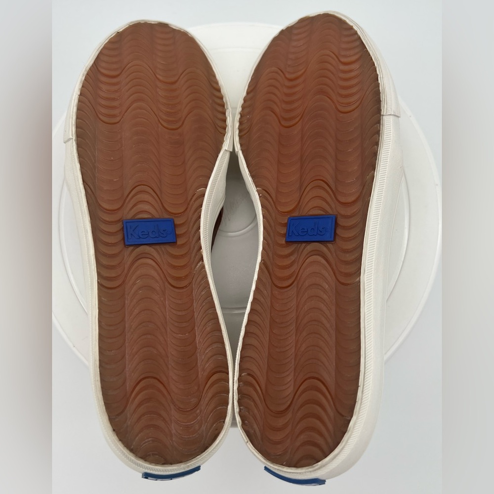 Keds Cognac Brown Leather Double Decker Slip On Sneakers Women Shoe Sz. 8.5 - Picture 7 of 7